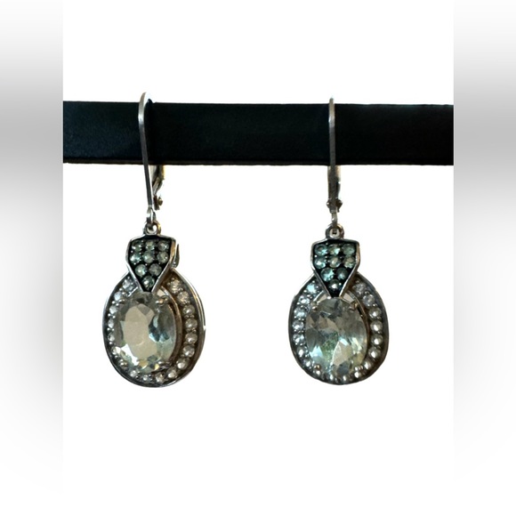 Gorgeous pair of lever back gemstone earrings - Picture 3 of 7